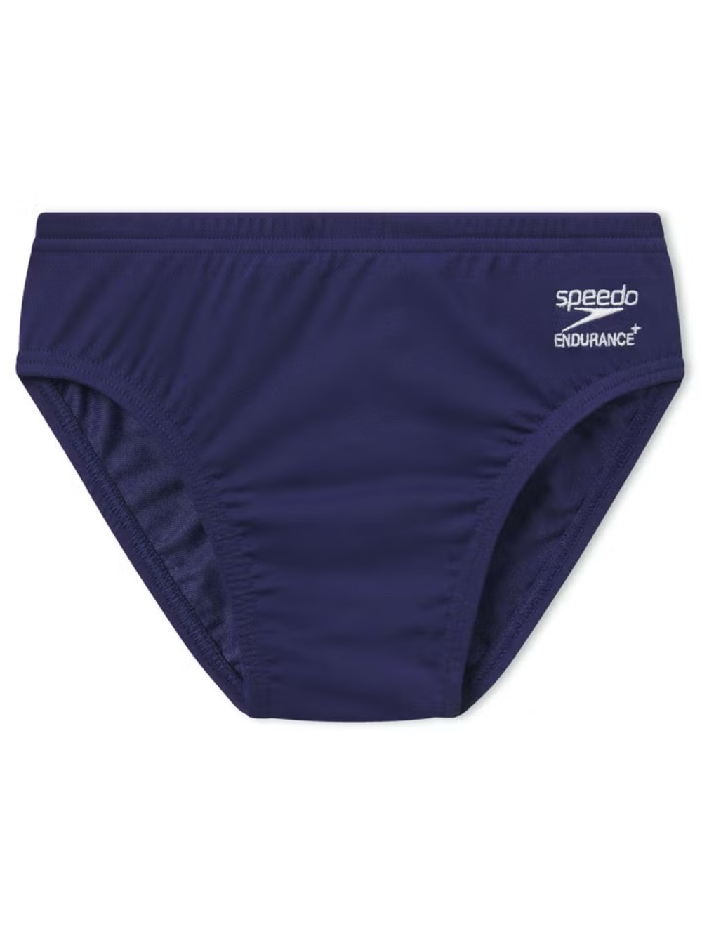 NWT Speedo Youth Navy Solid Poly Swim Brief - Color 412